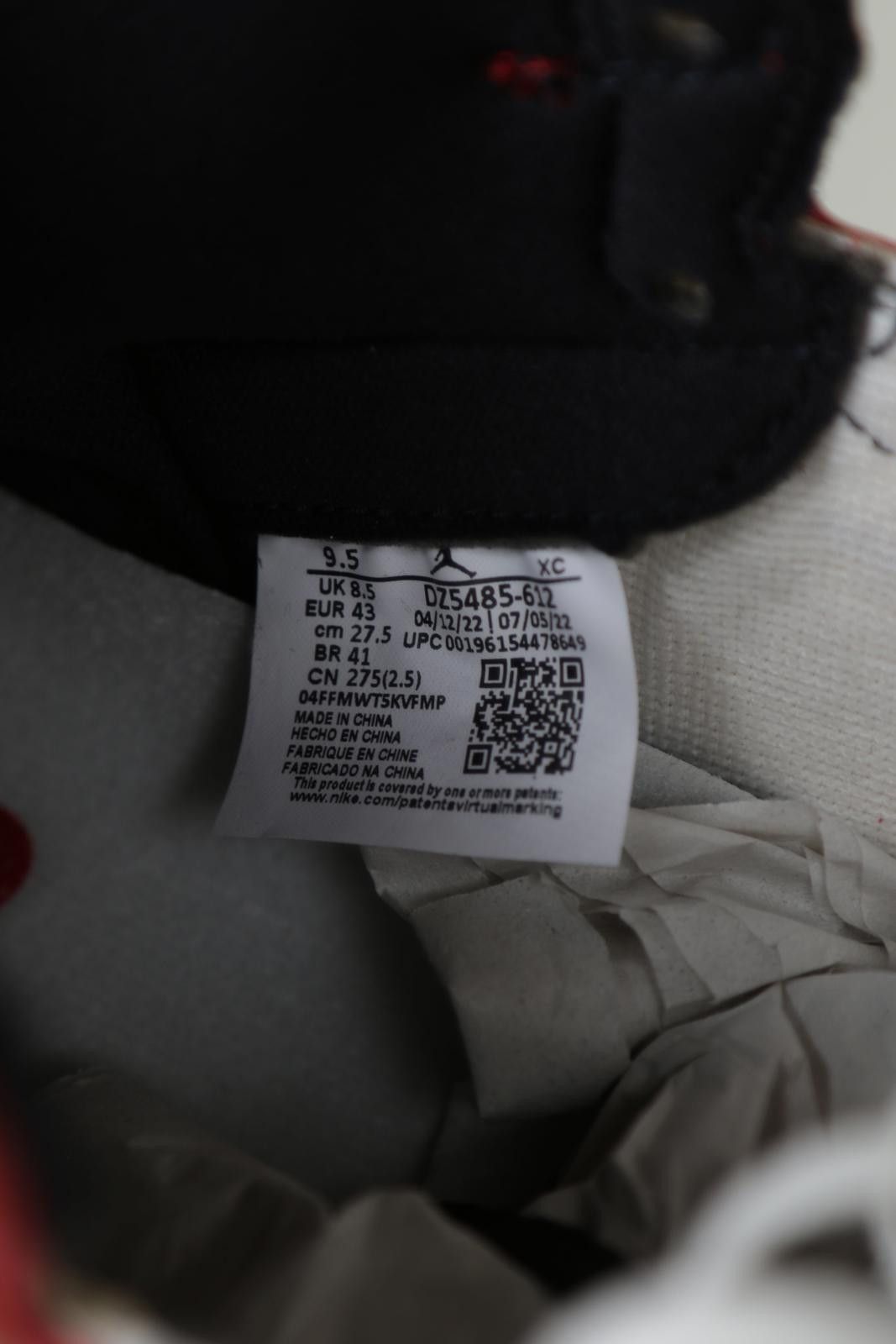 Nike 2022' Nike x Air Jordan 1 Lost and Found High-Top Sneakers Size US 9.5 / EU 42-43 - 9 Thumbnail