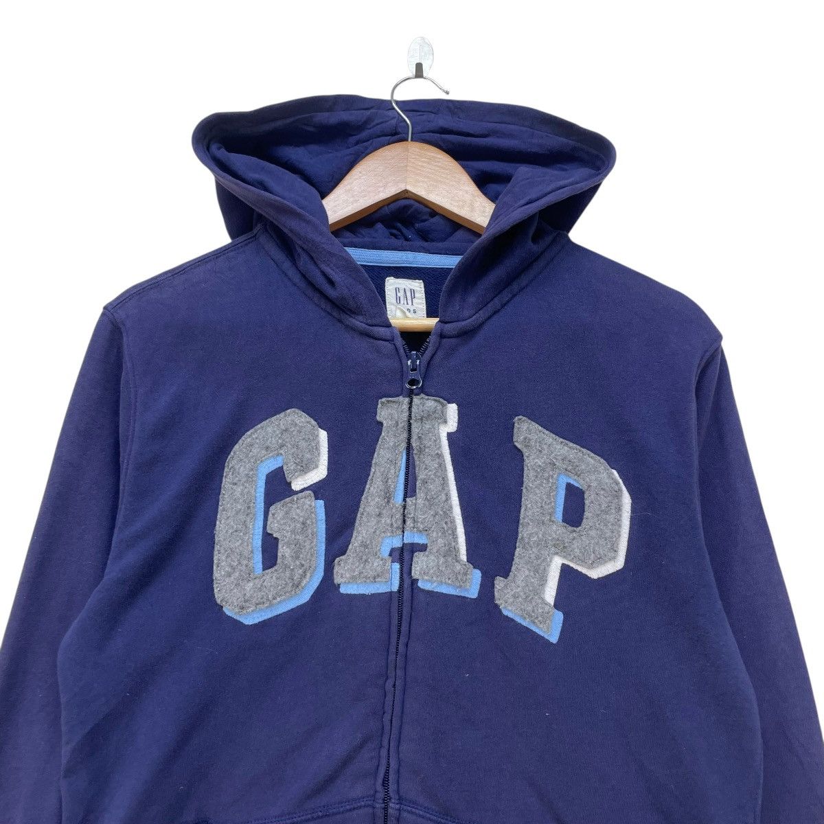 Gap 💥Vintage Gap Kids Spell Out Hooded Zip Up Sweater Size US M / EU 48-50 / 2 - 3 Thumbnail