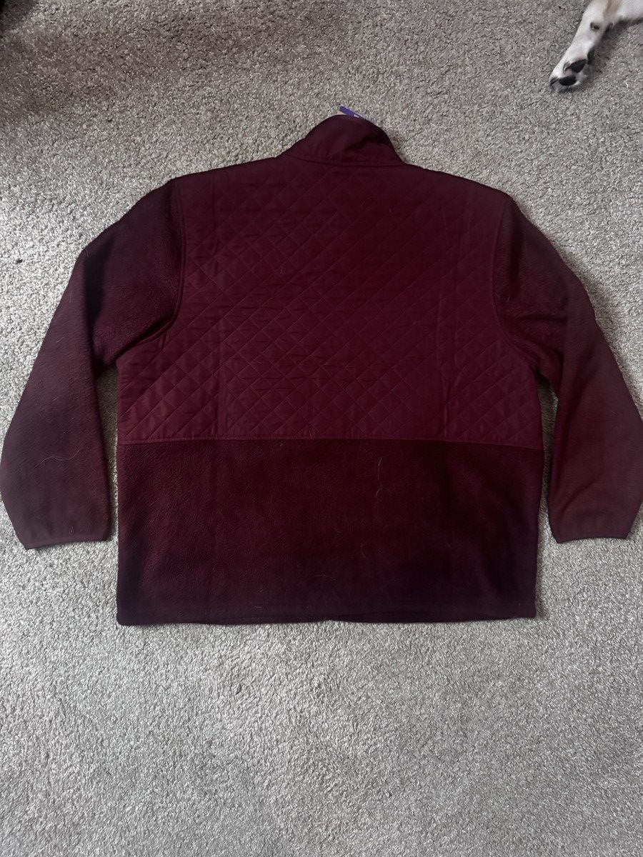 Eddie Bauer *XXL* Eddie Bauer Burgundy ZipUp Fleece w/ Zipper Pockets Size US XXL / EU 58 / 5 - 6 Thumbnail