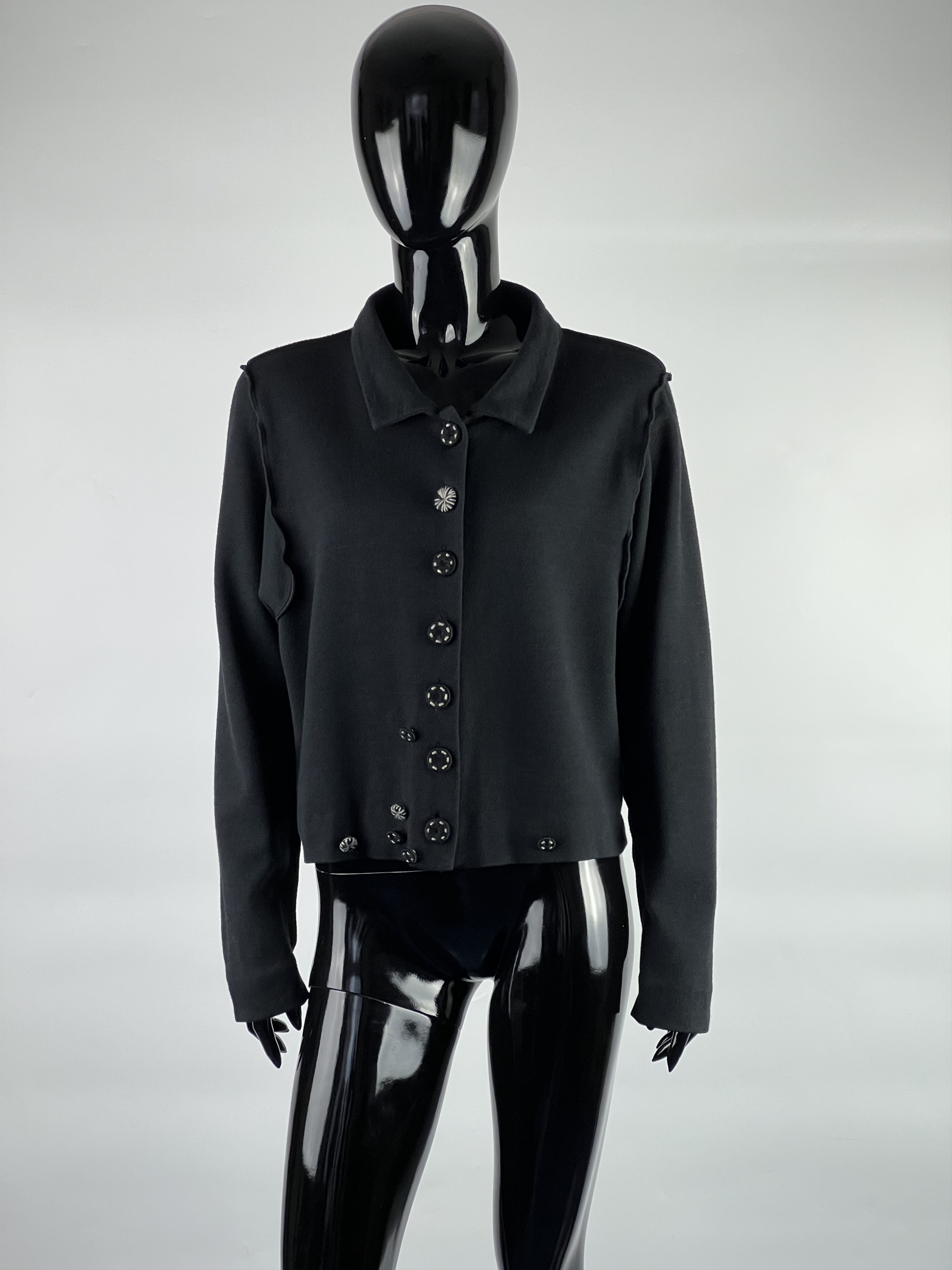 Designer × OSKA Ischiko Oska Black Wool Button Jacket Size IT46 US10 Size L / US 10 / IT 46 - 1 Thumbnail