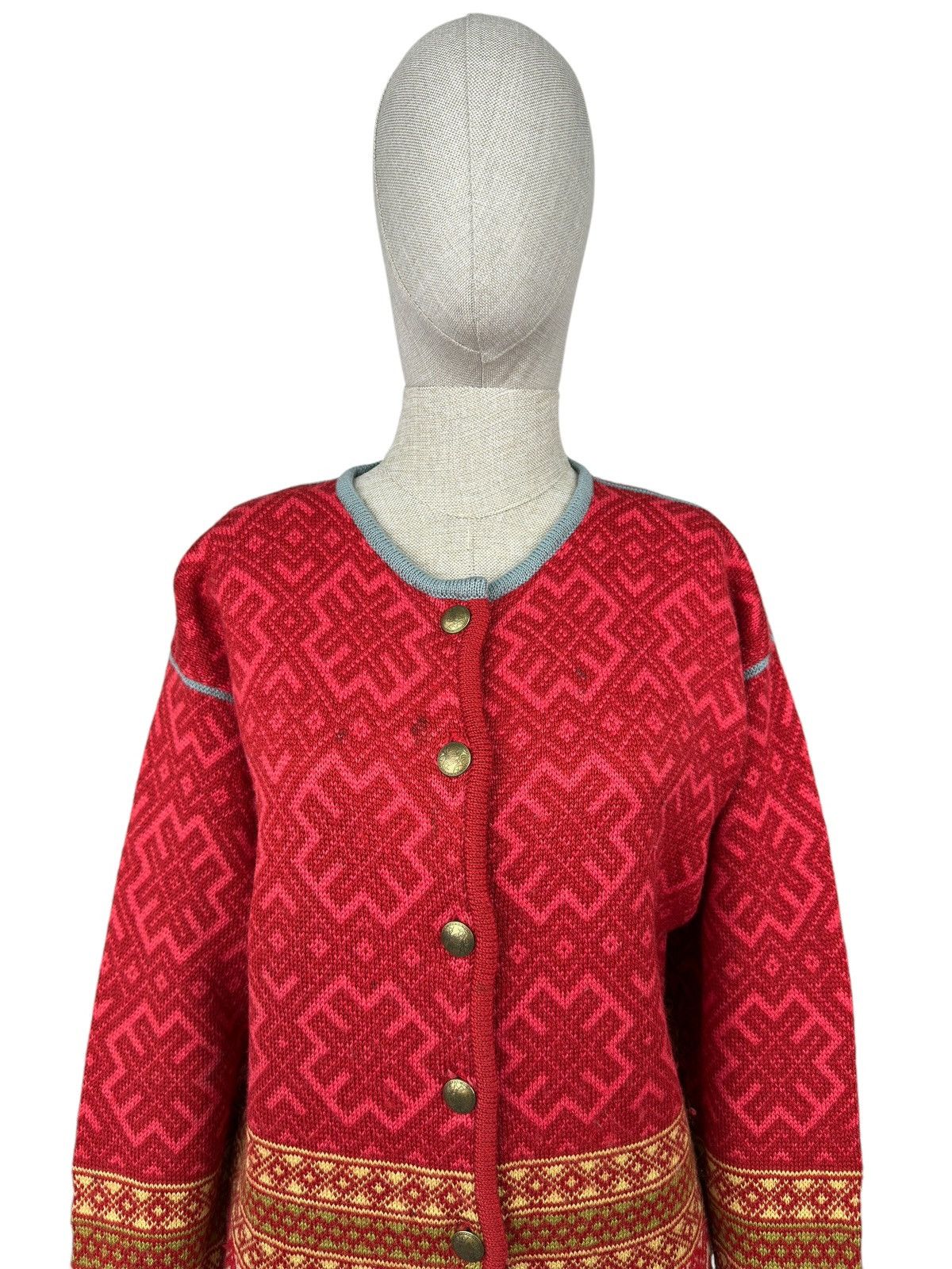 Other OLEANA 100% WOOL TRADITIONAL NORWEGIAN CARDIGAN SWEATER Size M / US 6-8 / IT 42-44 - 8 Thumbnail