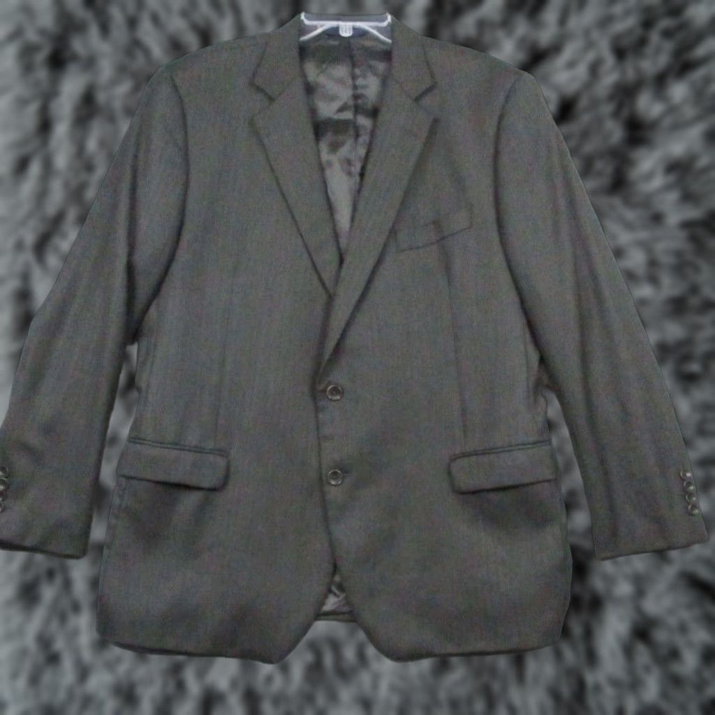 Brooks Brothers Brooks Brothers Makers 1818 Sport Coat 42R Gray Saxxon Wool Madison Fit Wool Blazer Notch Lapel Plaid Regular 2-Button Single-Breasted Men Jacket Size 42R - 1 Thumbnail