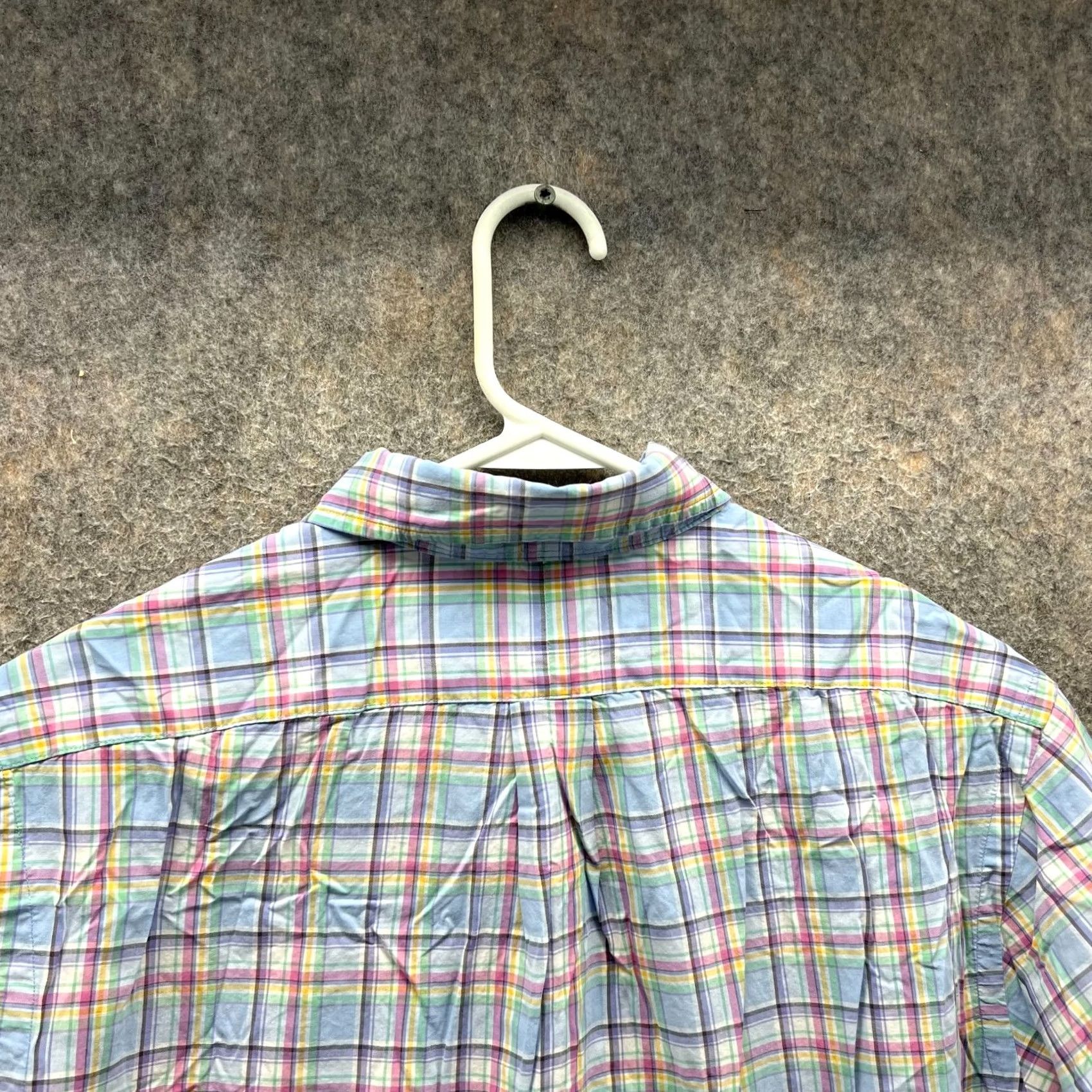 Polo Ralph Lauren VINTAGE Polo Ralph Lauren Shirt Men M Blue Plaid Button-Down Short Sleeve Regular Size US M / EU 48-50 / 2 - 3 Thumbnail