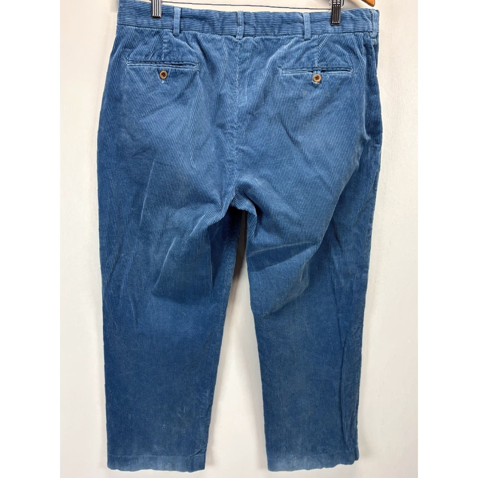 Polo Ralph Lauren VINTAGE Polo Ralph Lauren Corduroy Pants Men 36x28.5 Flat Front Blue Cotton-Blend Corduroy Mens, 1990s Size US M / EU 48-50 / 2 - 3 Thumbnail