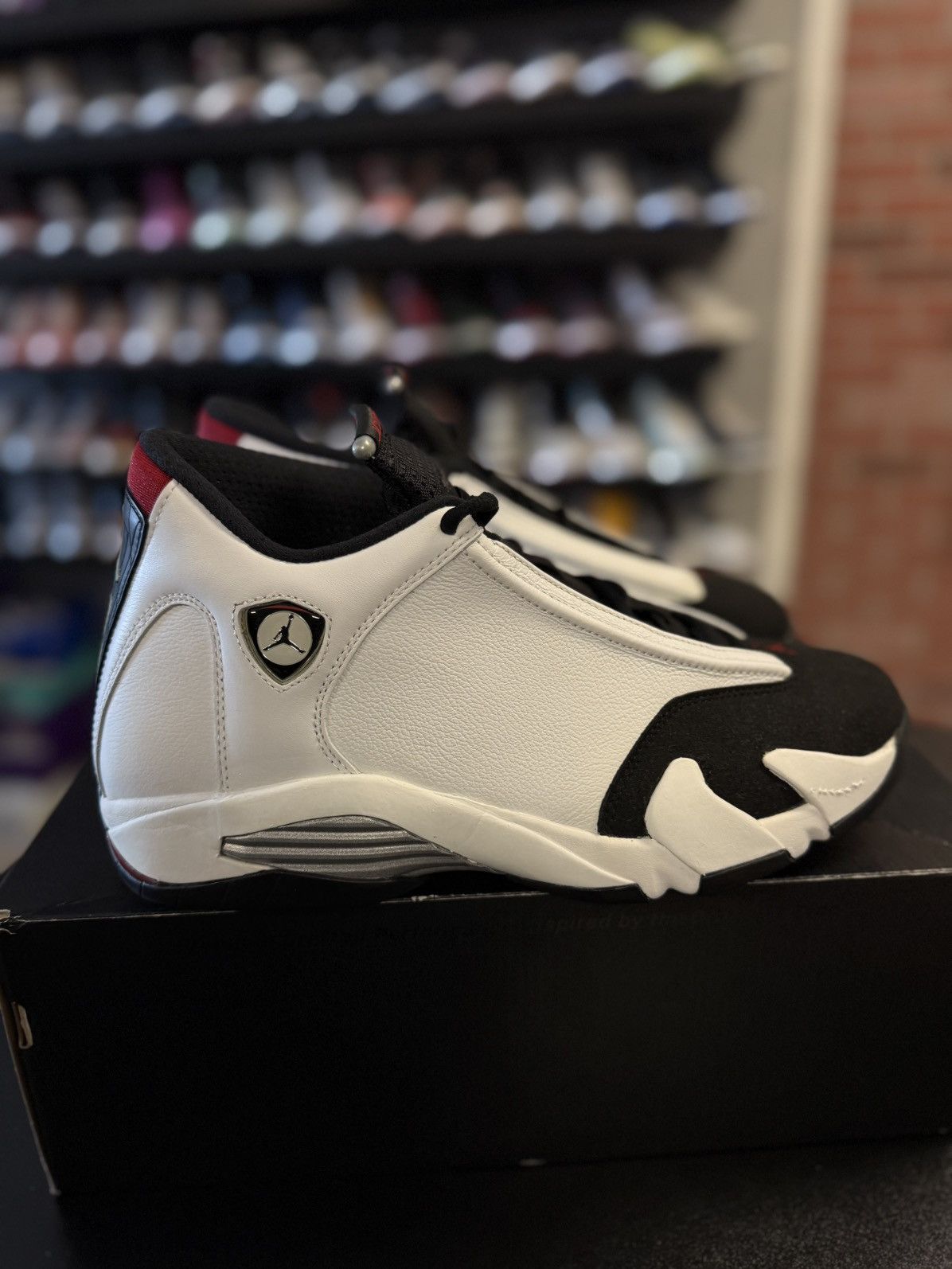 Jordan Brand × Nike Jordan 14 Black Toe 2014 (487471-102) Size 10.5 Size US 10.5 / EU 43-44 - 1 Thumbnail