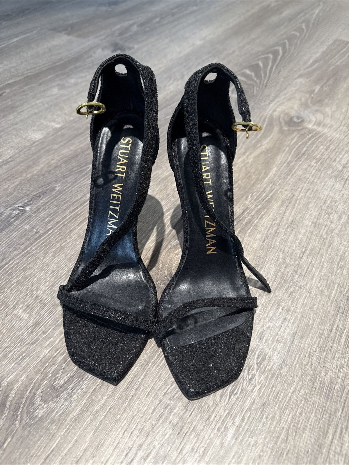Stuart Weitzman Stuart Weitzman Black Sparkle Heels Size US 5.5 / IT 35.5 - 2 Thumbnail