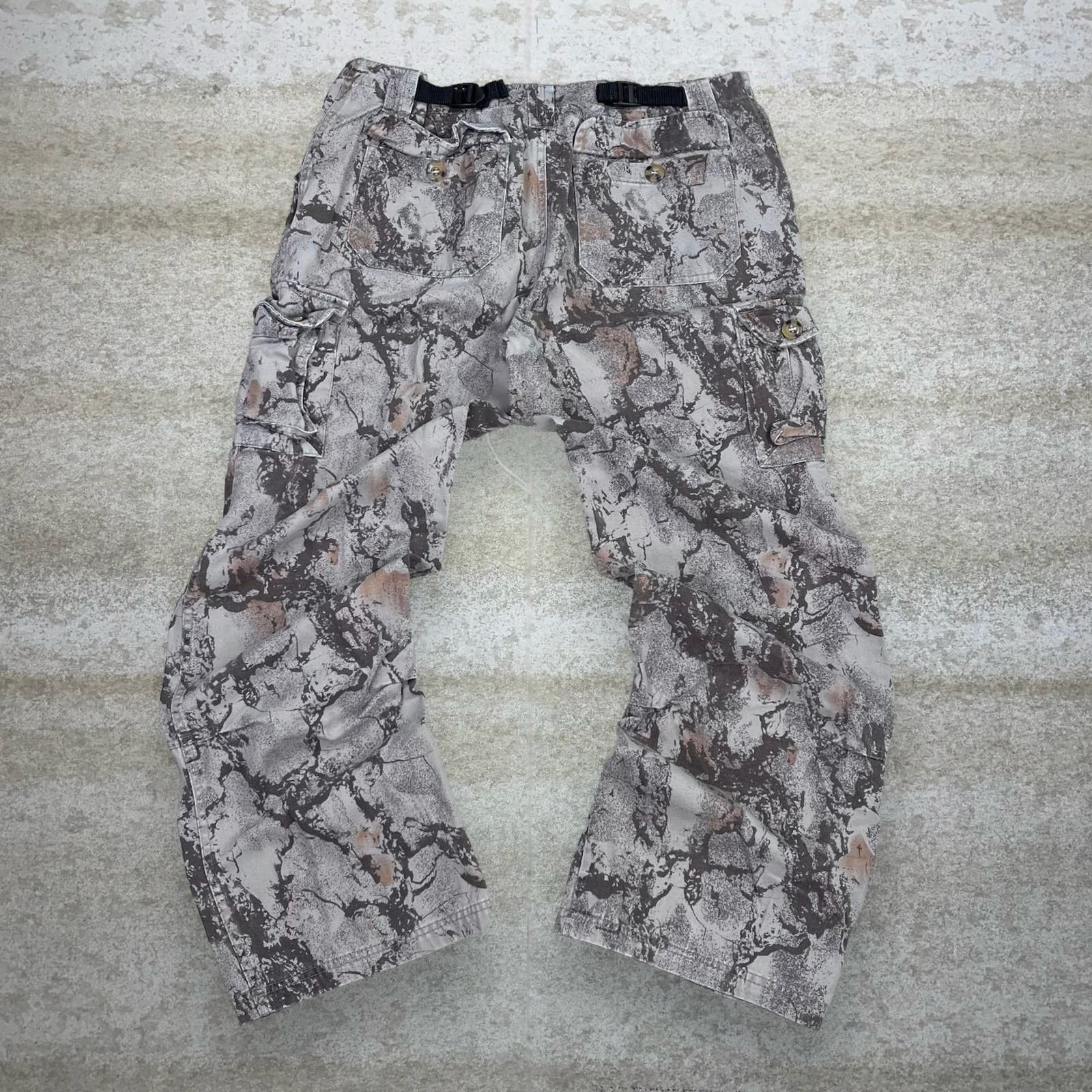 image of Vintage Natural Gear Camo Tactical Pants Baggy Cargos 90's in Brown, Men's (Size 34)