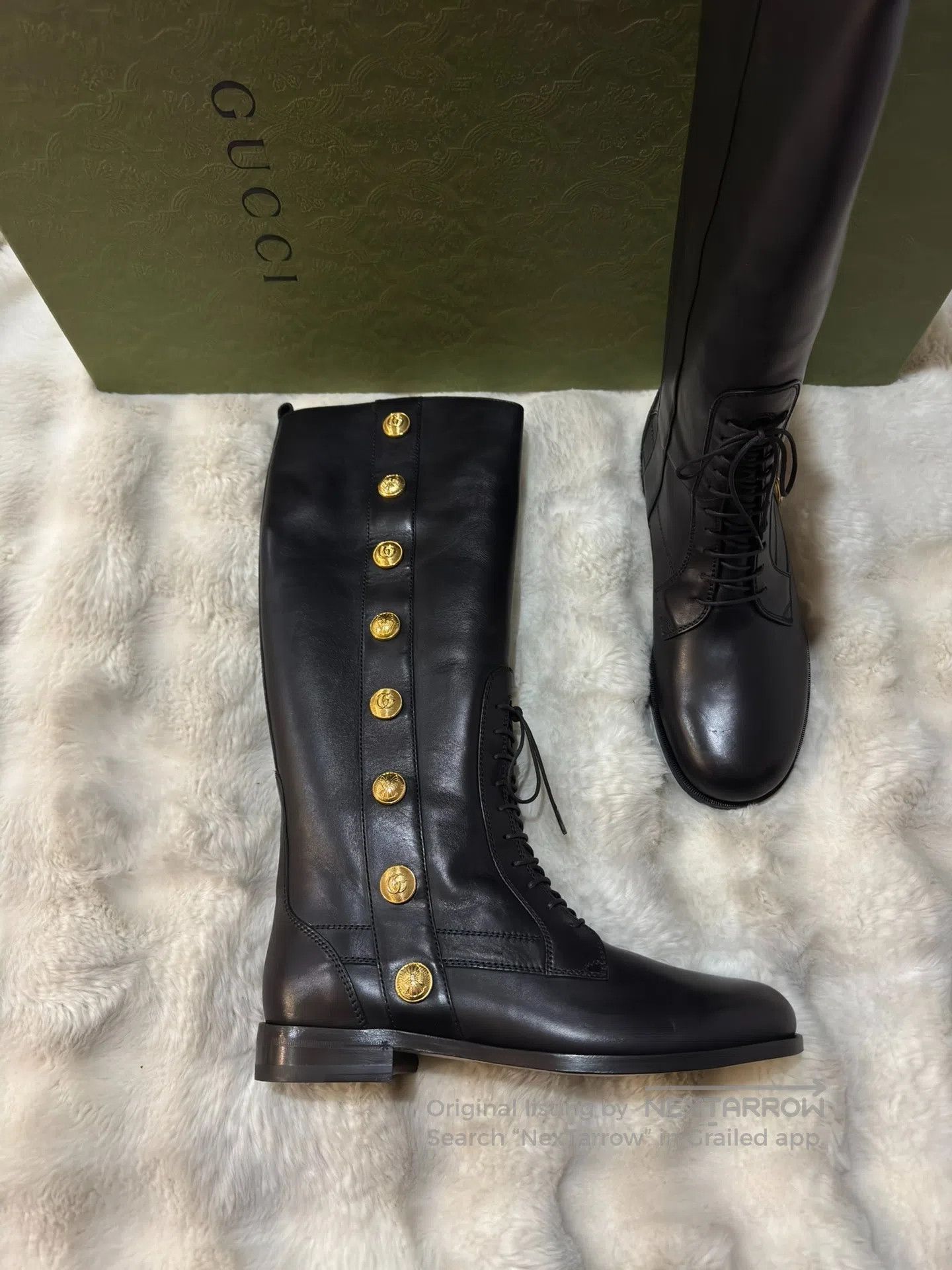 Gucci Guicci Black and Gold Men's Tall Boots| Size US 10 / EU 43 - 1 Thumbnail