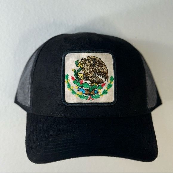 Designer NEW MEXICO SEAL BLACK SEUDE TRUCKER MESH CAP HAT Size ONE SIZE - 1 Thumbnail