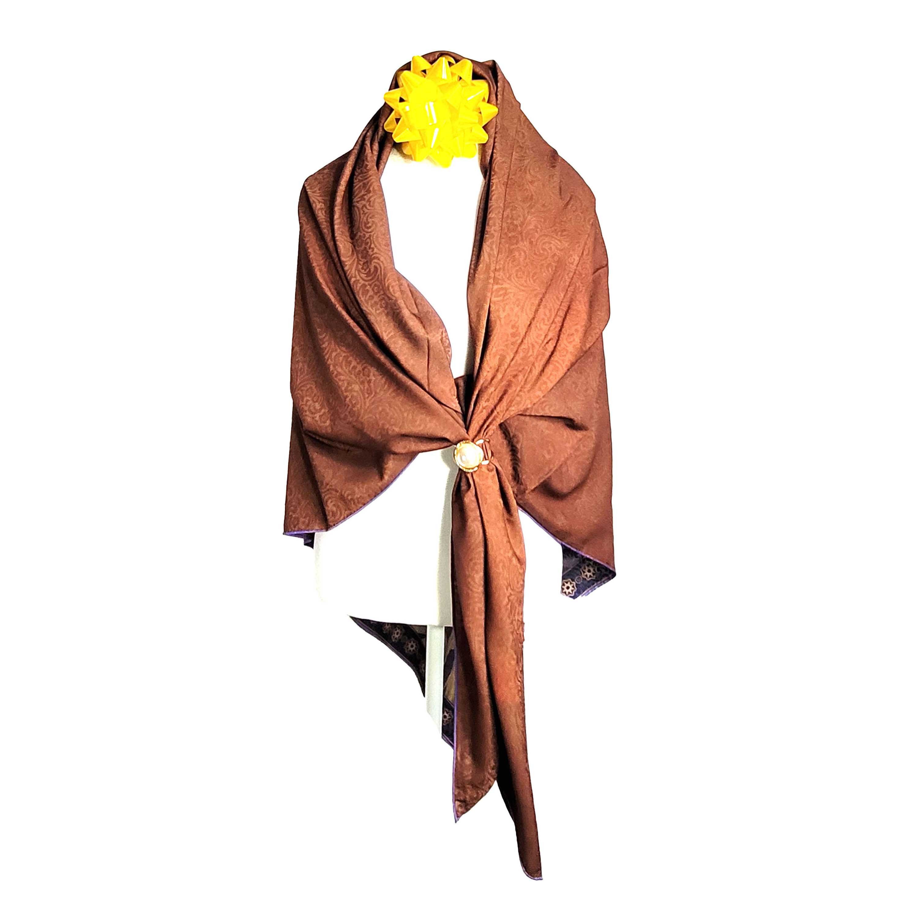 Other NWT Double Sided Silk Scarf 52"x52" Large Square Wrap 3201 Size ONE SIZE - 5 Thumbnail