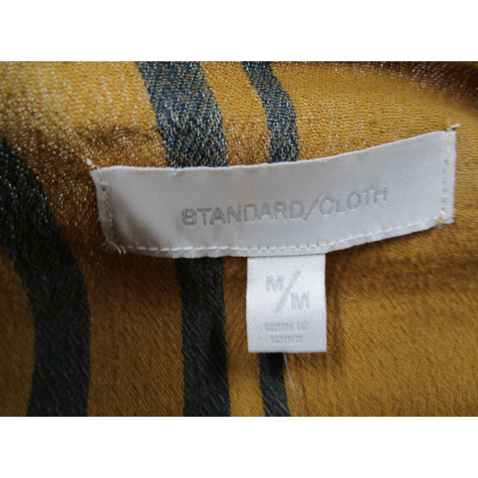 Urban Outfitters Urban Outfitters Shirt Mens Medium Brown Short Sleeve Button Up Collar Striped Cotton Size US M / EU 48-50 / 2 - 2 Thumbnail