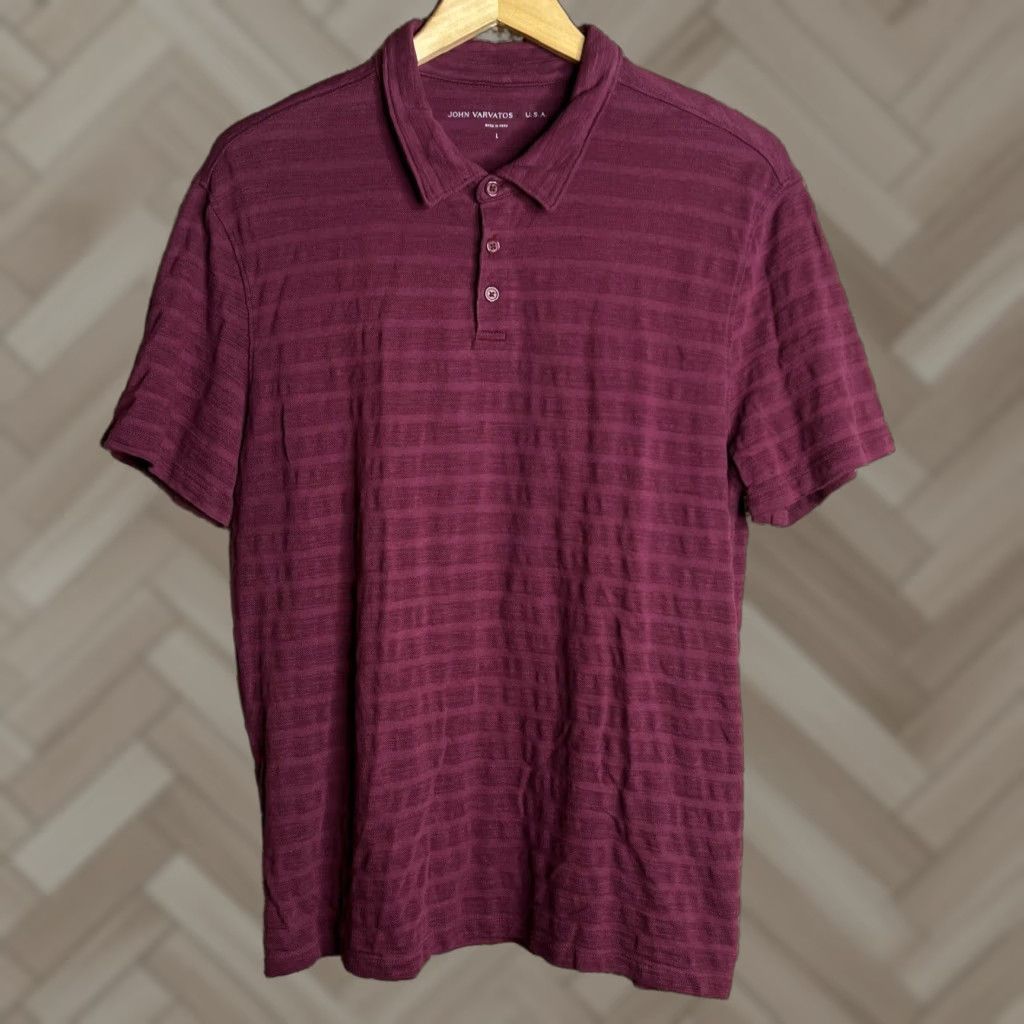 John Varvatos **John Varvatos Maroon Red Men's Regular Fit Polo Shirt** User: John Varvatos Maroon Red Men's Regular Fit Polo Shirt Size US L / EU 52-54 / 3 - 1 Thumbnail