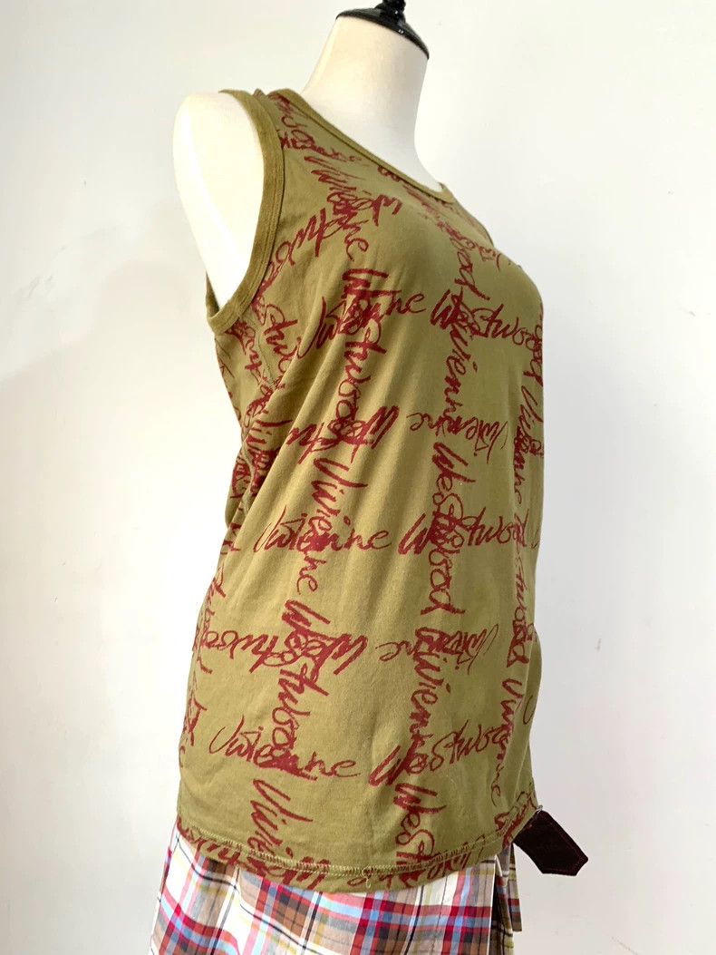 Vivienne Westwood Vivienne Westwood Green full print graffiti vest Size M / US 6-8 / IT 42-44 - 6 Thumbnail