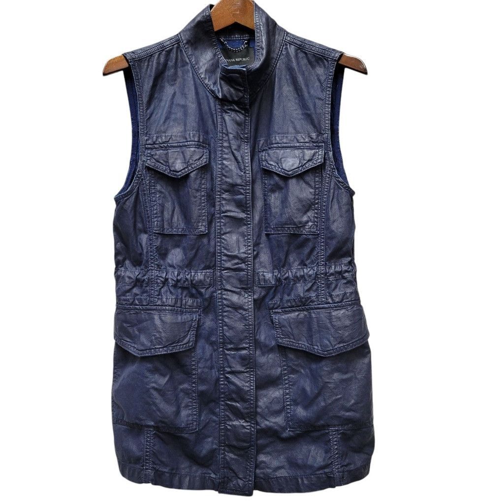 Banana Republic Banana Republic Cotton Polyurethane Coating Drawstrings Vest Size L / US 10 / IT 46 - 1 Thumbnail