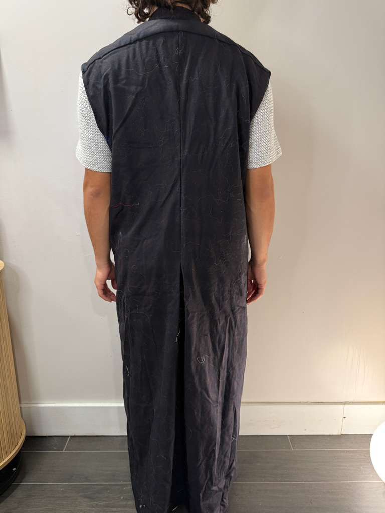 Custom-made Long sweater with real mongolian Fur