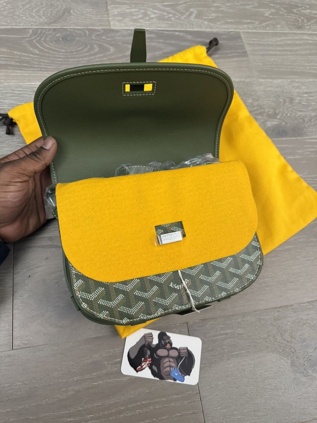 Goyard Goyard Belvedere PM Messenger Side Bag Luminous Khaki Green Size ONE SIZE - 7 Thumbnail