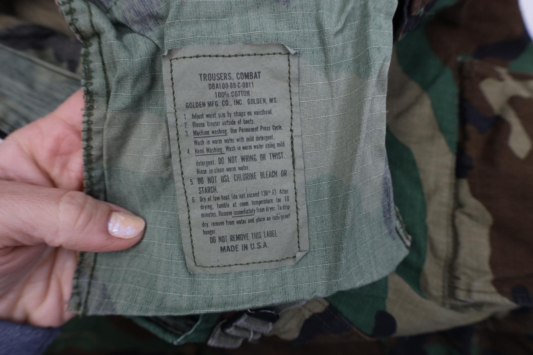 Vintage Vintage 80s USGI Ripstop Combat Trousers Cargo Pants USA Size US 36 / EU 52 - 8 Thumbnail