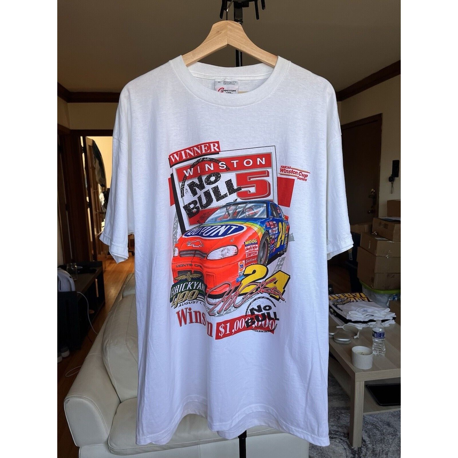 NASCAR VINTAGE NASCAR WINSTON CUP GRAPHIC T SHIRT MENS SIZE XL 90S Size US XL / EU 56 / 4 - 1 Thumbnail