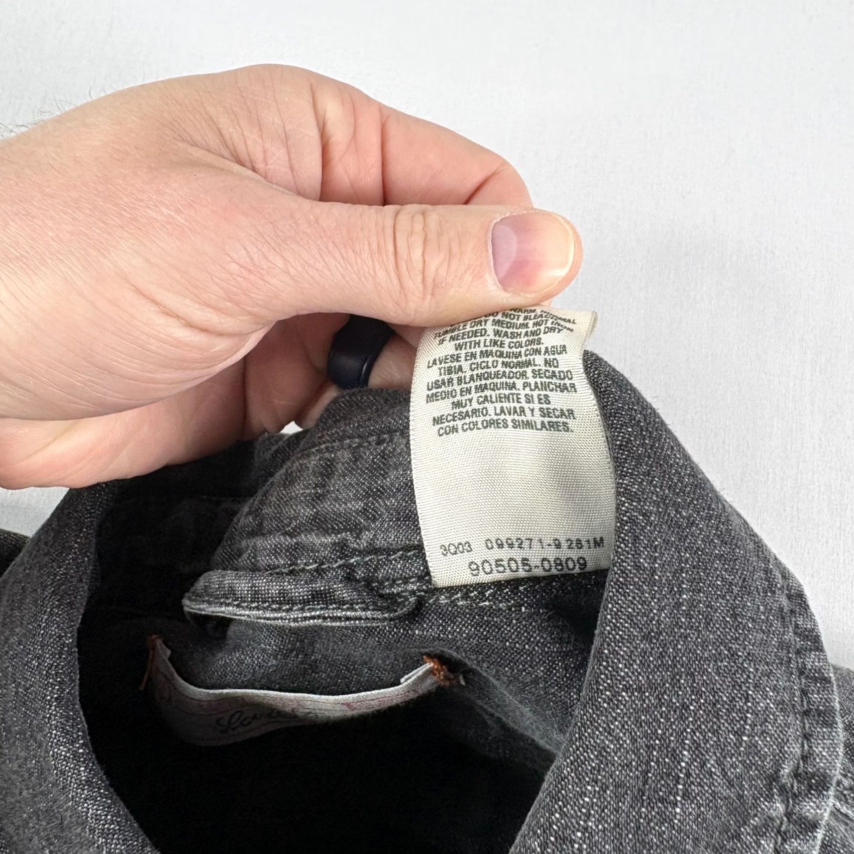 Levi's VINTAGE Levi's Shirt Men M Black Button Up Shacket Jean Harley Davidson Y2K Biker Motorcycle Size US M / EU 48-50 / 2 - 6 Thumbnail