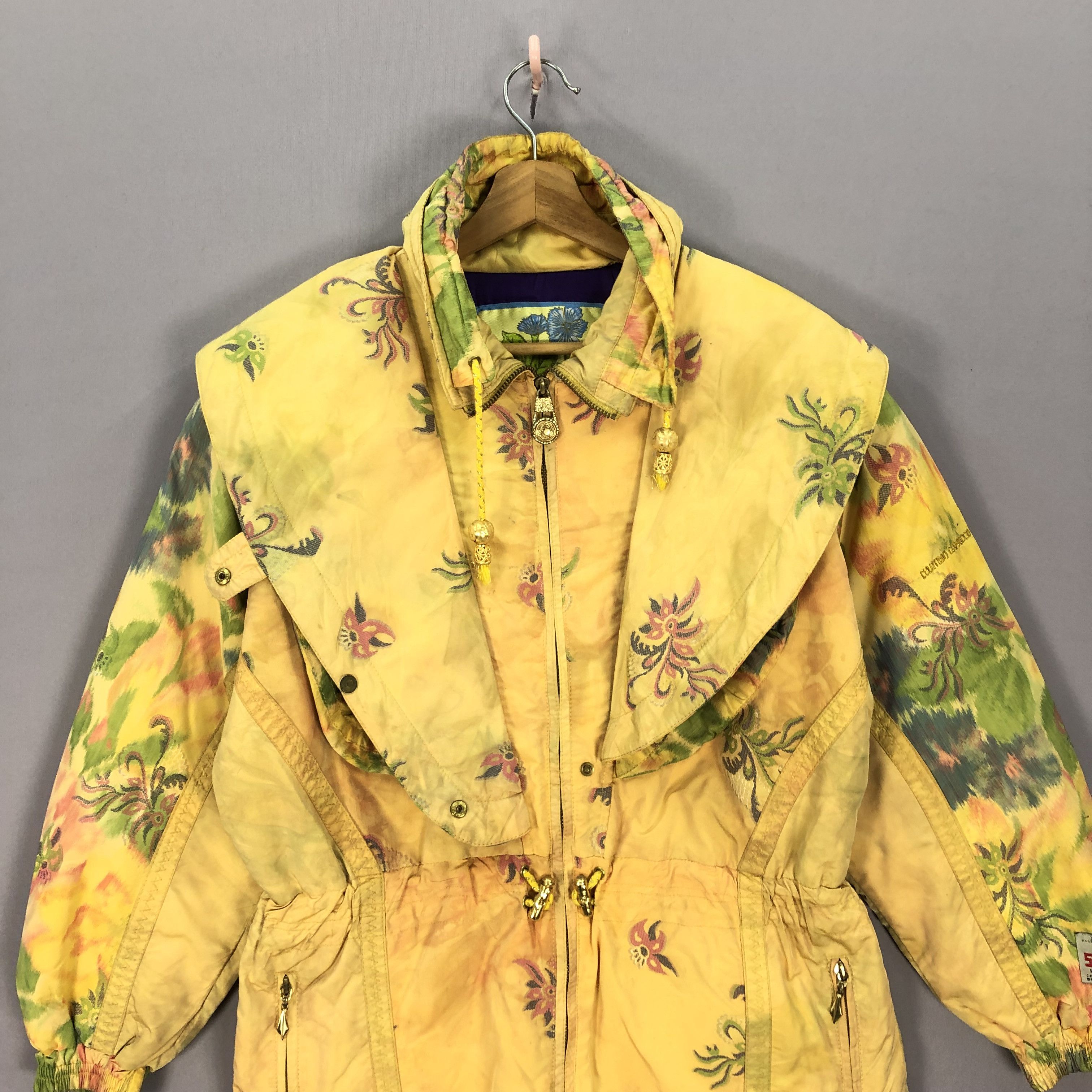 Japanese Brand × Vintage Vintage 90s In Full Flower Donna Franca Puffer Ski Jackets Size US L / EU 52-54 / 3 - 4 Thumbnail