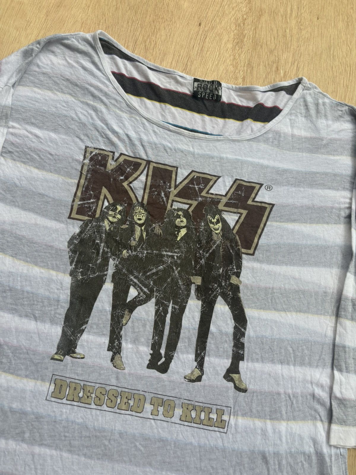 Japanese Brand Y2k Good rock speed Kiss band punk style Longsleeve Size ONE SIZE - 2 Thumbnail