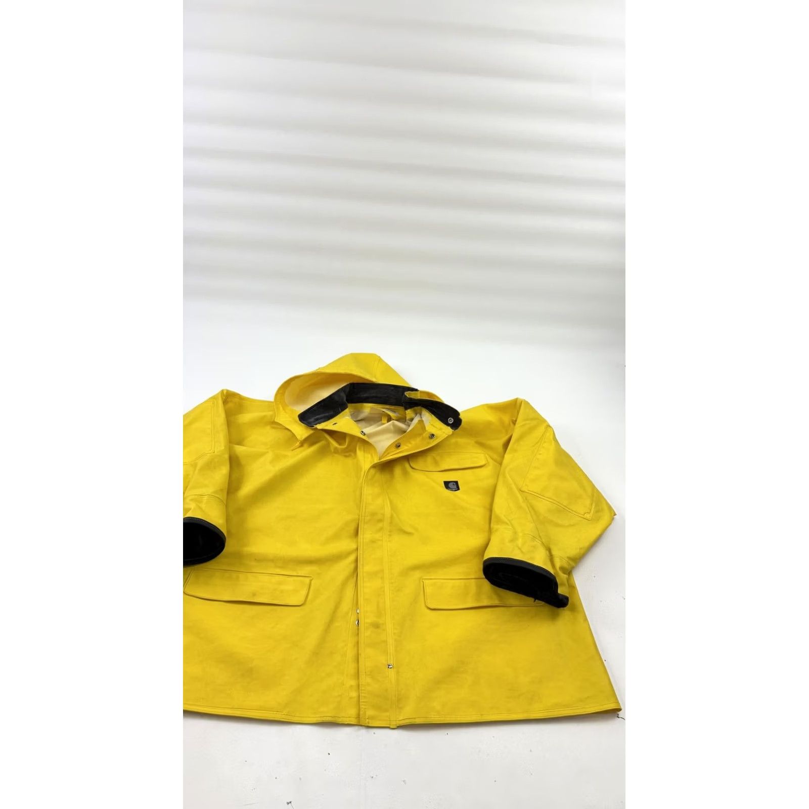 Carhartt Carhartt Jacket Mens Large Yellow Hooded PVC Raincoat Workwear Fishing Size US XXL / EU 58 / 5 - 2 Thumbnail