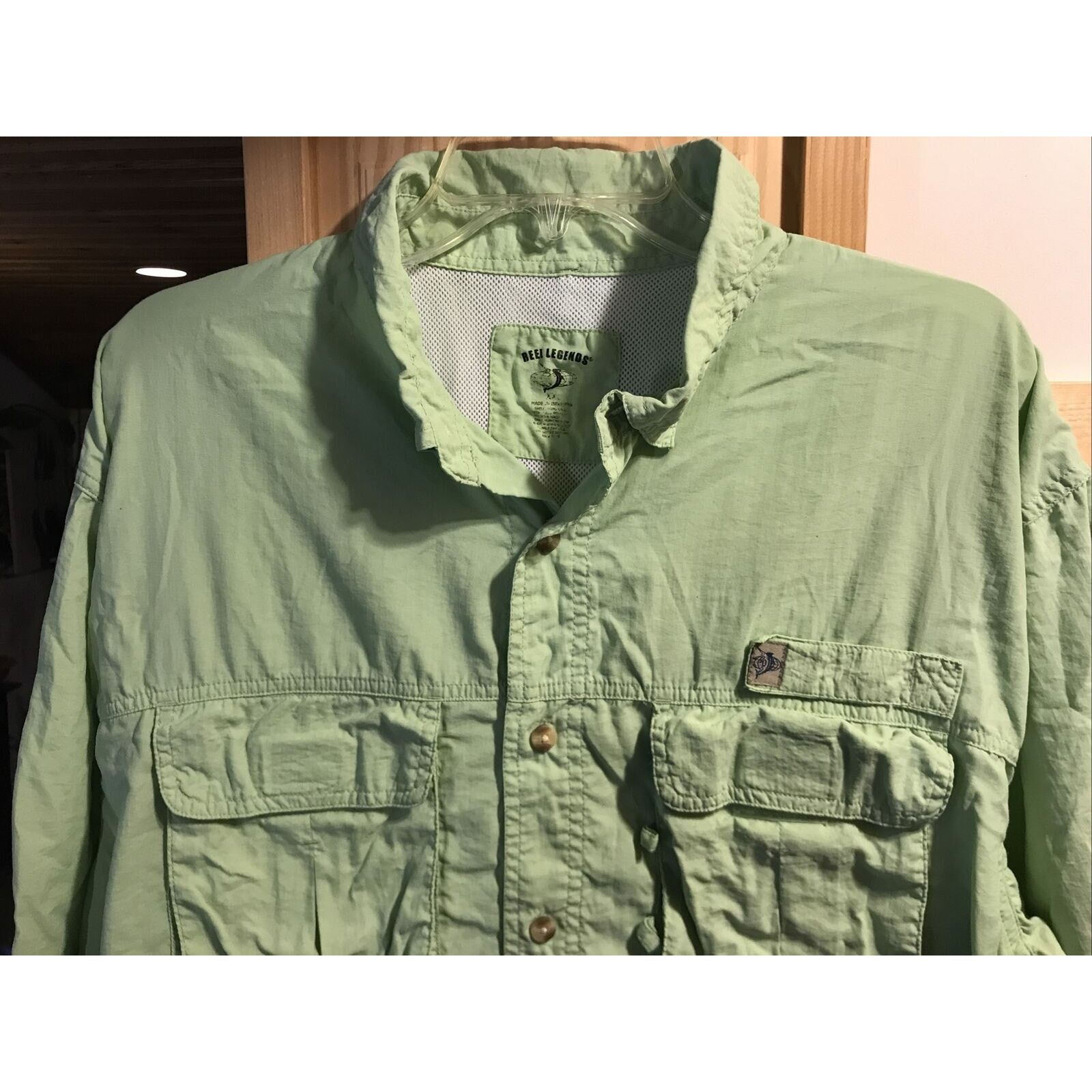 Reel Legends Reel Legends Men’s XXL Light Green Mesh Nylon Fishing Shirt Size US XXL / EU 58 / 5 - 3 Thumbnail