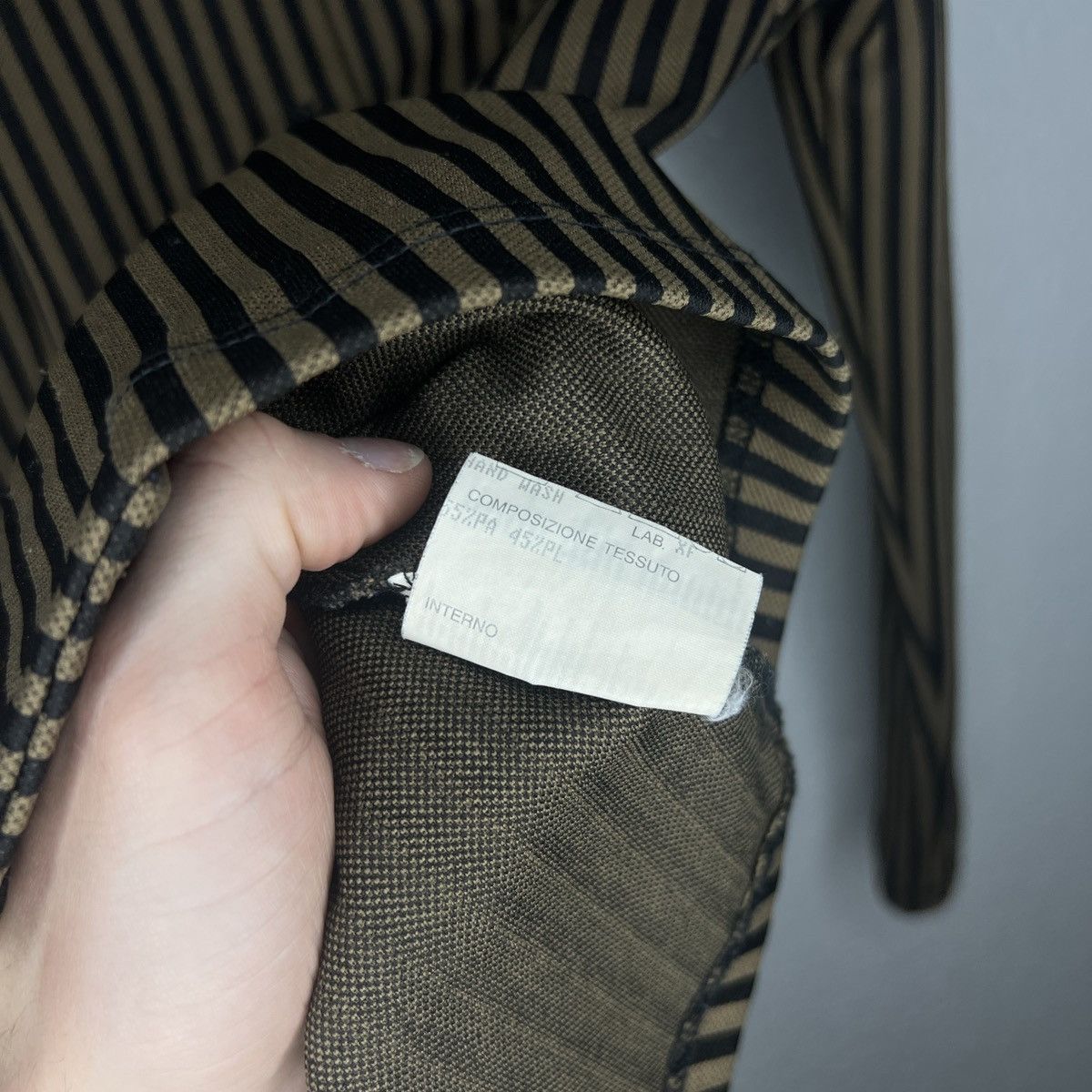 Fendi Fendi Monogram Zucca Striped Shirt Button Up Brown Black Size M / US 6-8 / IT 42-44 - 9 Thumbnail