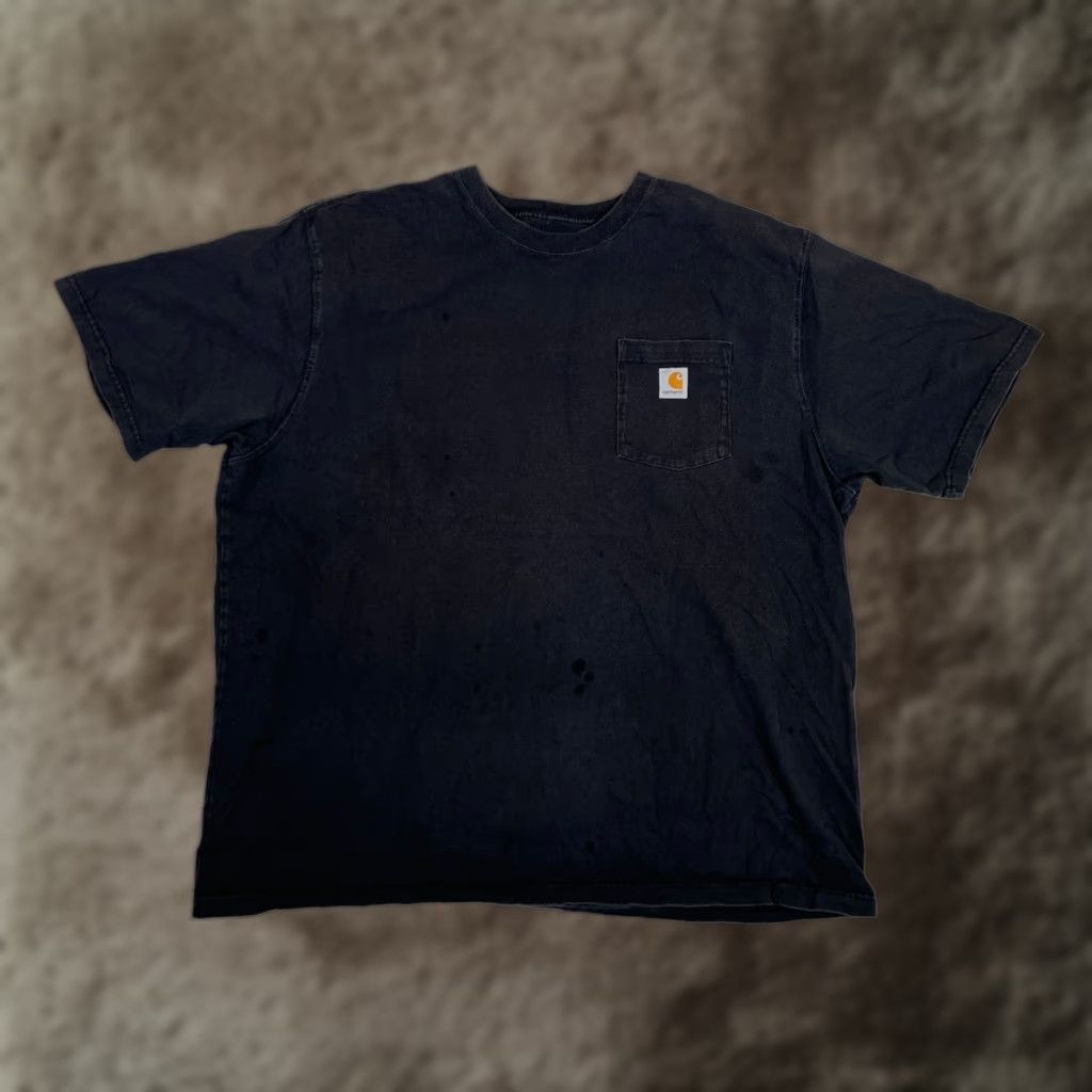 Carhartt VINTAGE Carhartt Black Pocket Tee T-Shirt 2XL Regular Crew Neck Short Sleeve Men K87 Grunge 90s Size US XXL / EU 58 / 5 - 1 Thumbnail