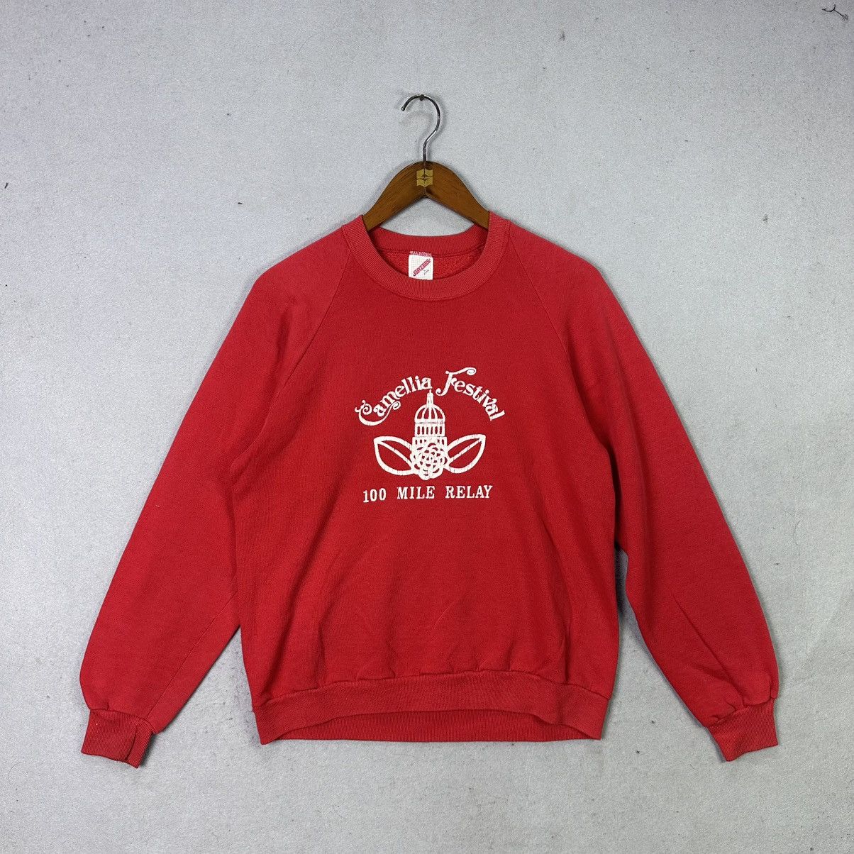 Vintage Vintage Jerzees Camellia Festival Sweatshirt Size US L / EU 52-54 / 3 - 1 Thumbnail