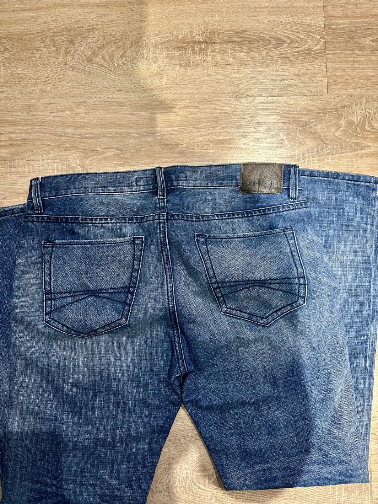 Express Men’s faded light blue denim jeans Size US 36 / EU 52 - 4 Thumbnail