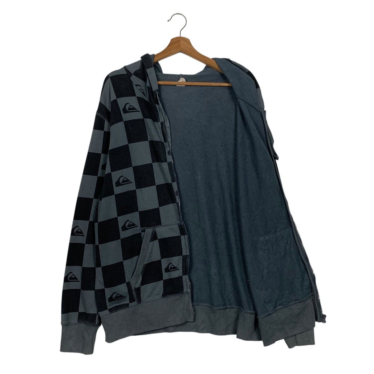 Quiksilver QUIKSILVER Checked Zipper Hoodie Sweatshirt #3619-C165 Size US XL / EU 56 / 4 - 7 Thumbnail