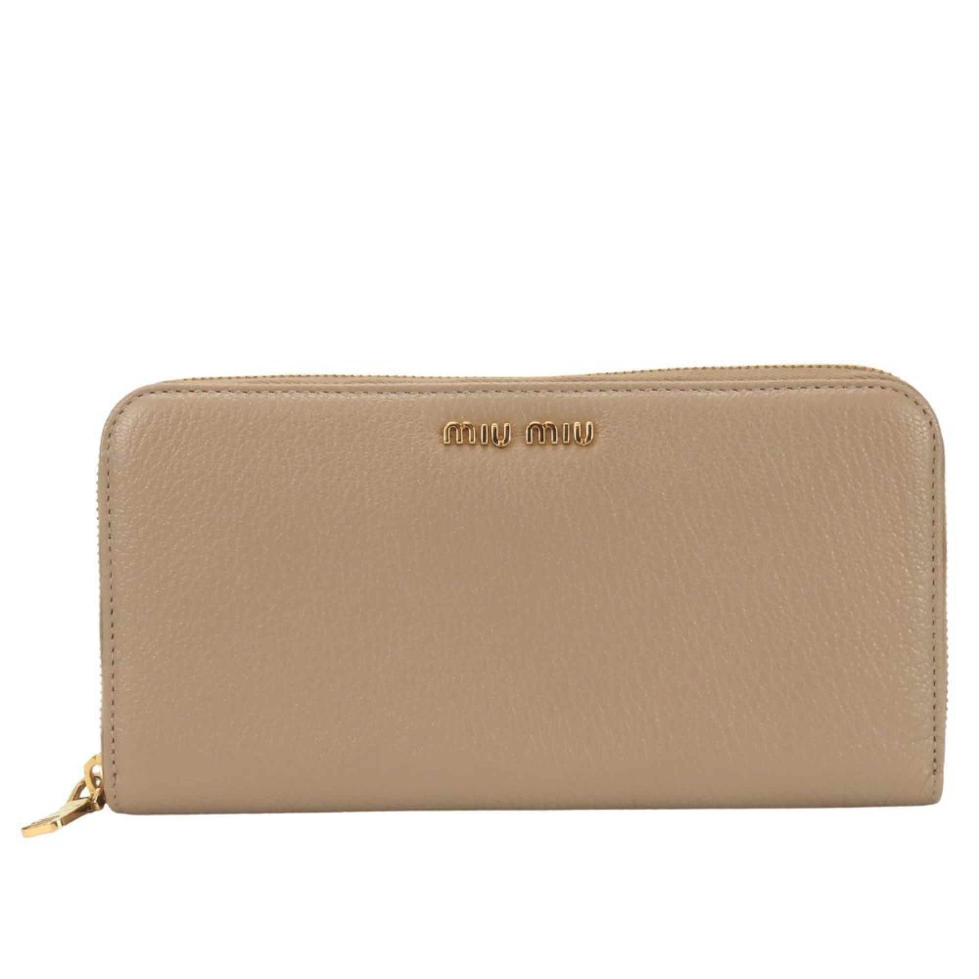 Miu Miu Miu MIUMIU Wallet Women's Long Leather Madras Love