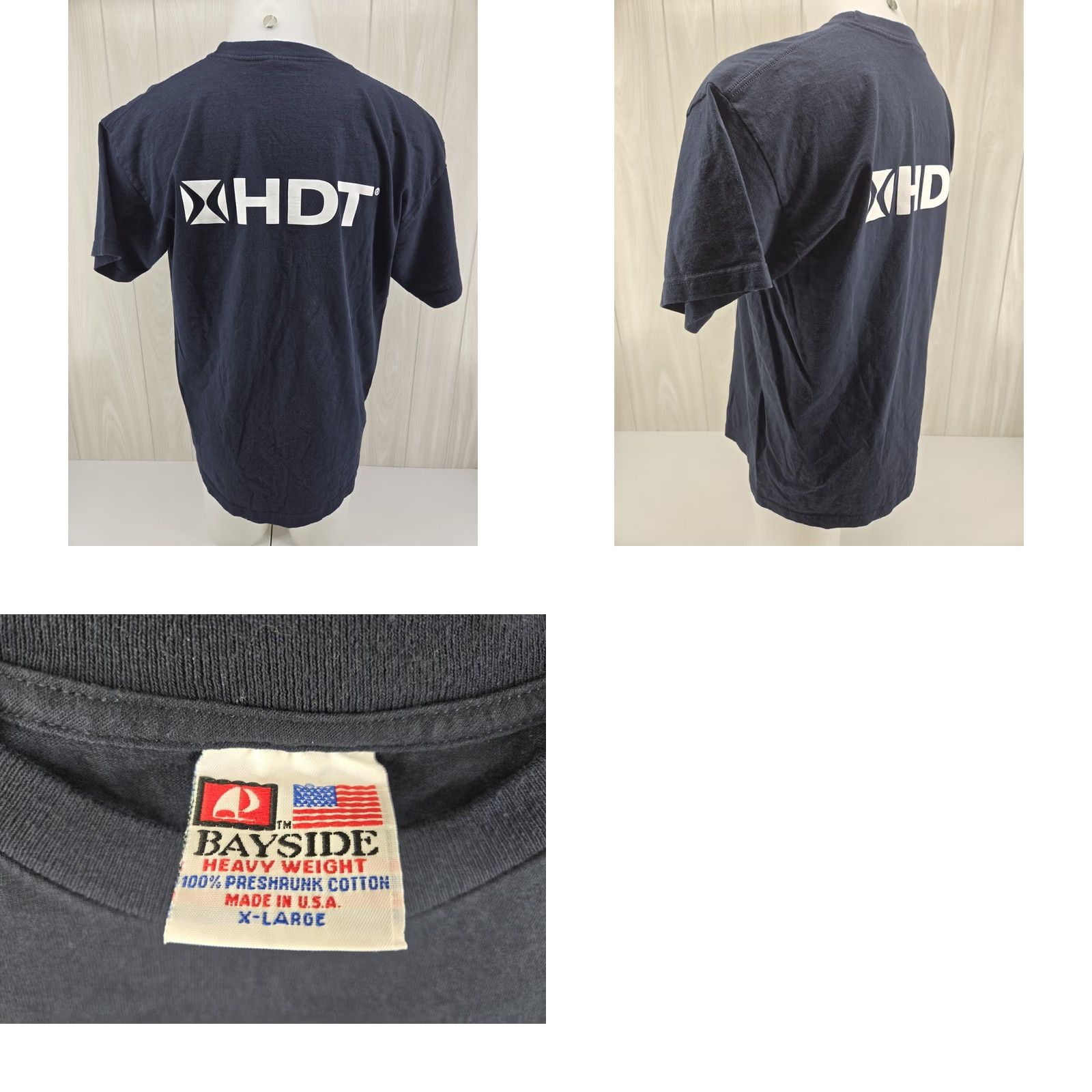 Vintage HDT Global T Shirt XL blue cotton short sleeve Men Size US XL / EU 56 / 4 - 8 Thumbnail