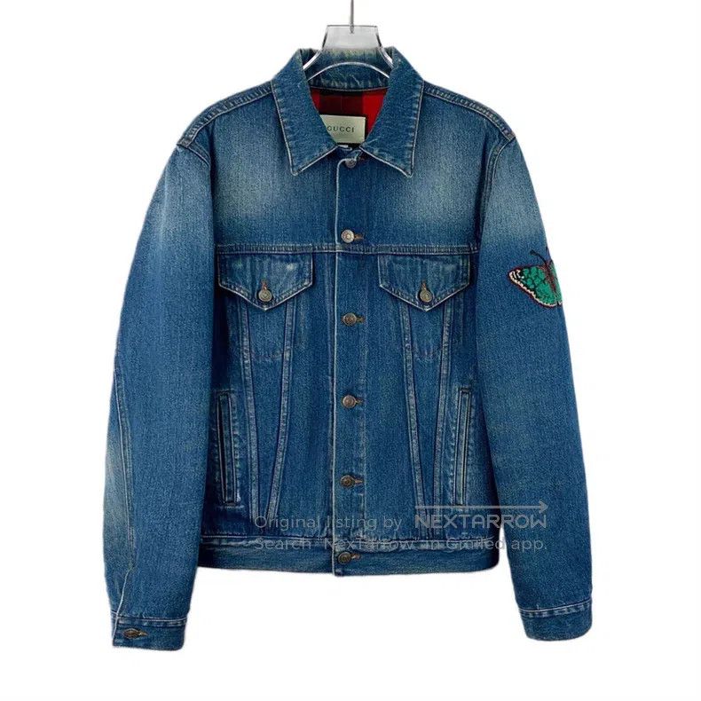 Gucci Gucci Blue tiger head embroidered cotton lapel single-brea Size US S / EU 44-46 / 1 - 1 Thumbnail