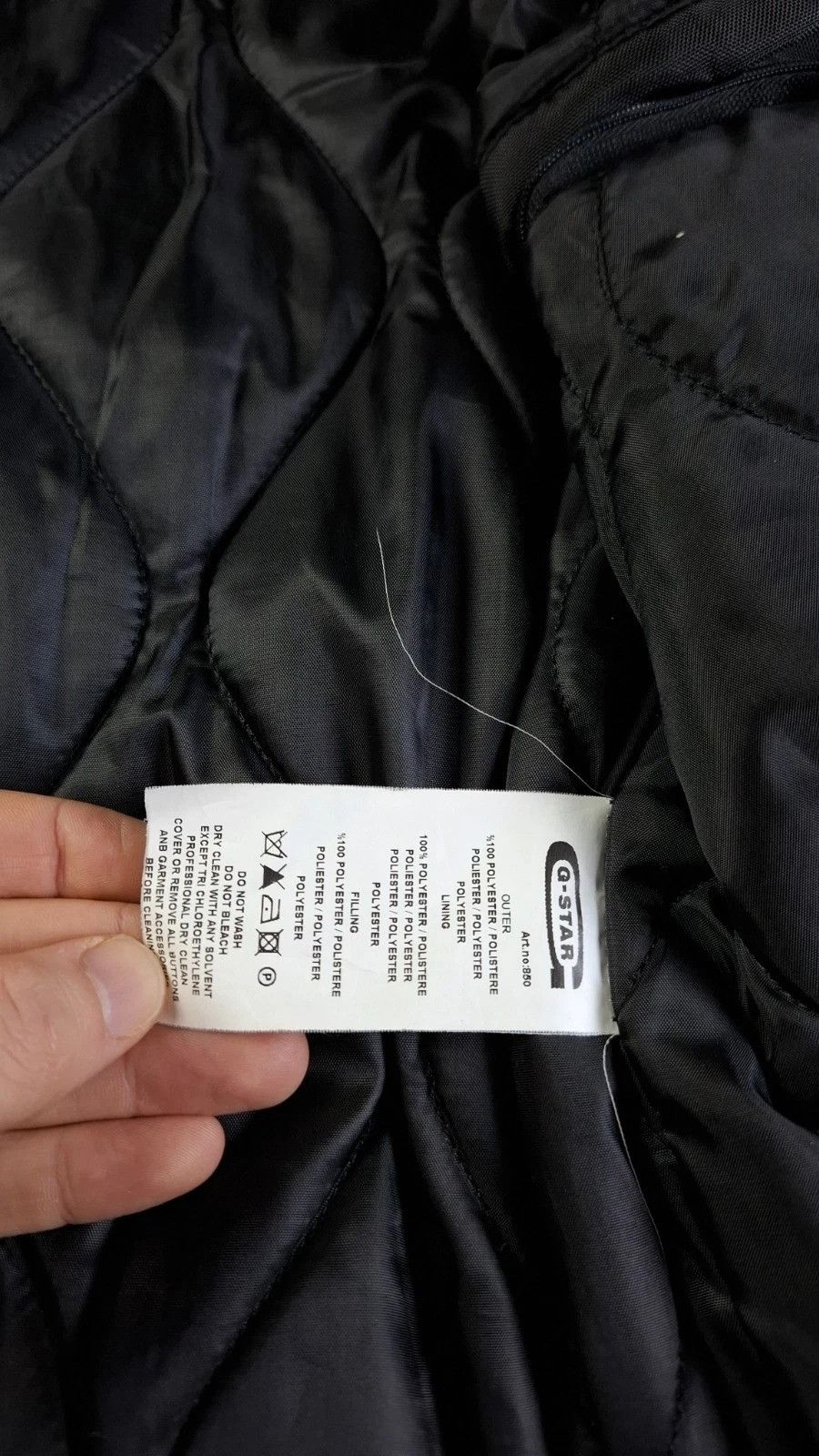 G-Star G-Star RAW Racing Biker Jacket Quilted Lined Black M Size US L / EU 52-54 / 3 - 11 Thumbnail