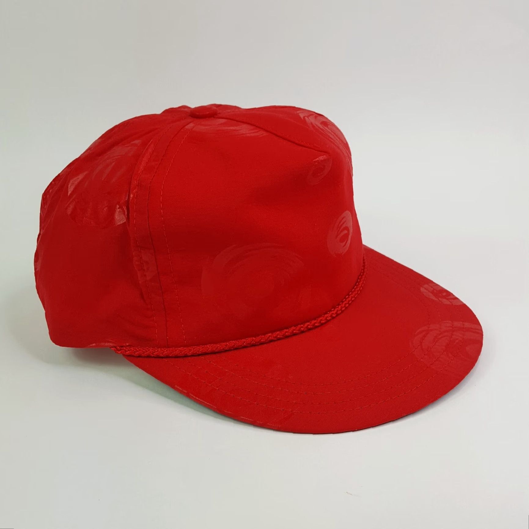 Vintage VINTAGE Town Talk Trucker Hat Men Adjustable Strap USA Made Red 80s Cap Swirl Embroidered Size ONE SIZE - 3 Thumbnail