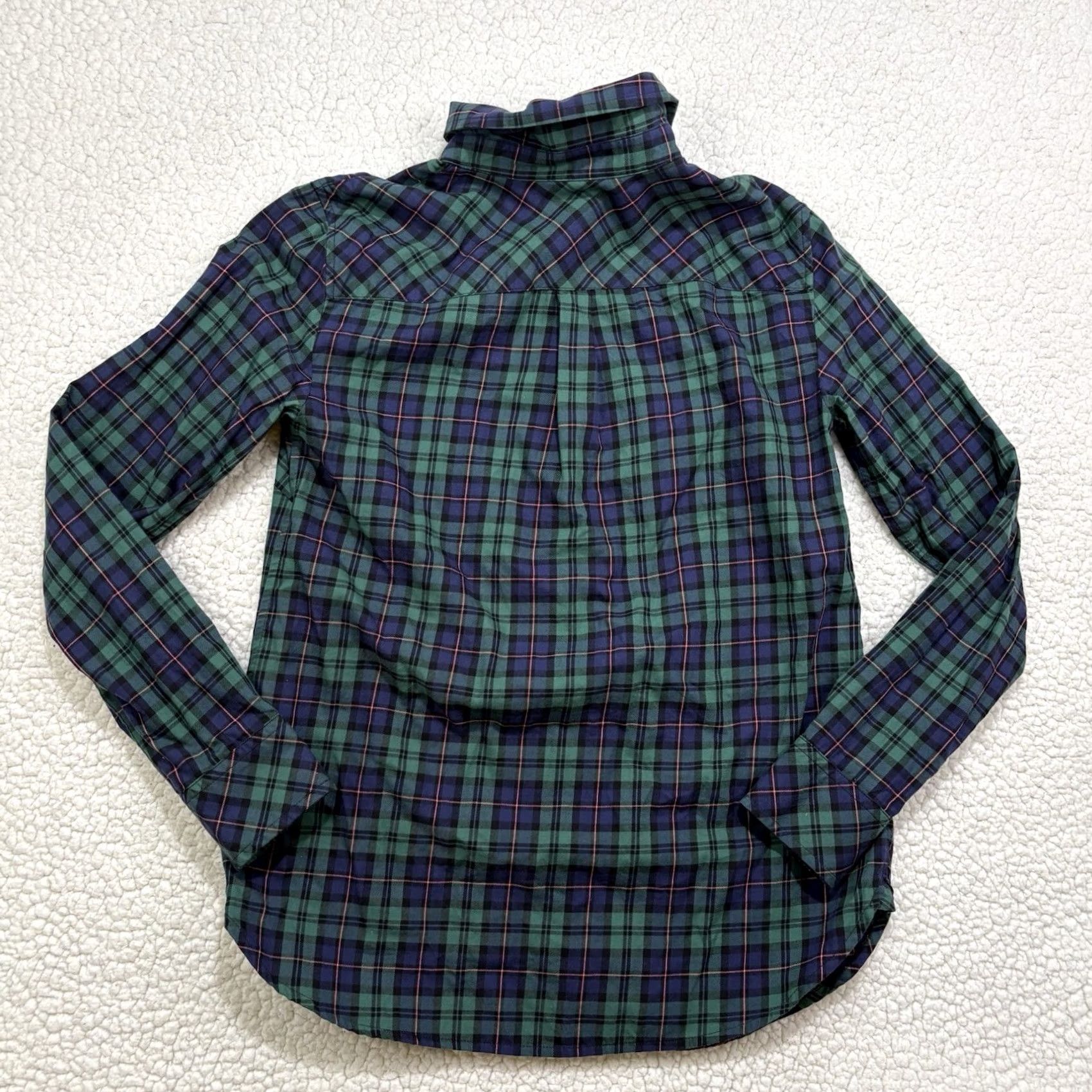 Talbots Talbots Womens XS Blouse Shirt Long Sleeve Green Plaid Button Collared Casual Preppy Academia Regular Size XS / US 0-2 / IT 36-38 - 4 Thumbnail
