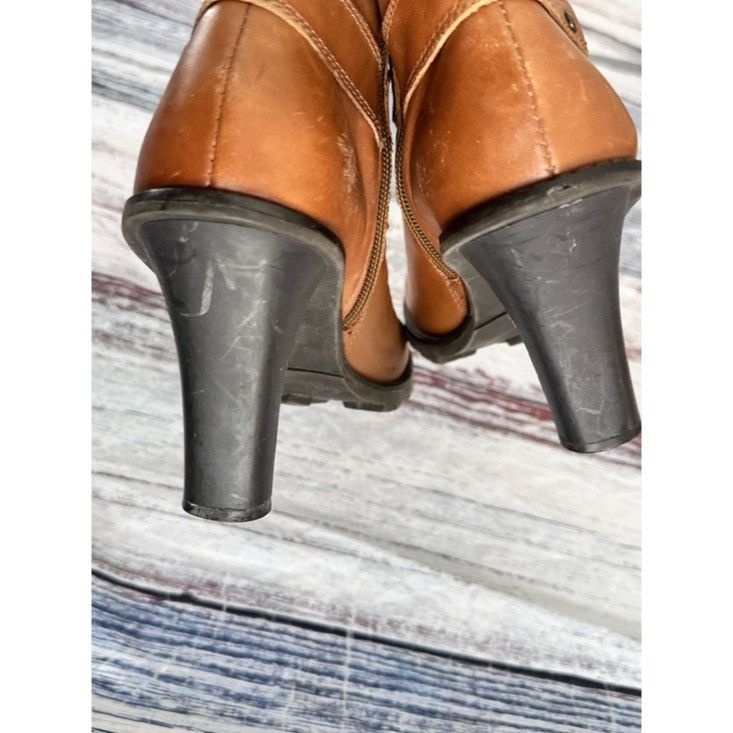 Harley Davidson Vintage Harley Davidson Tan Leather Heeled Boots Size US 8.5 / IT 38.5 - 9 Thumbnail