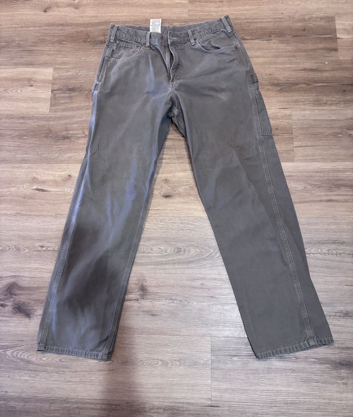 Carhartt Carhartt Pants Men's Size 35x34 Grey Canvas Size US 35 - 2 Thumbnail