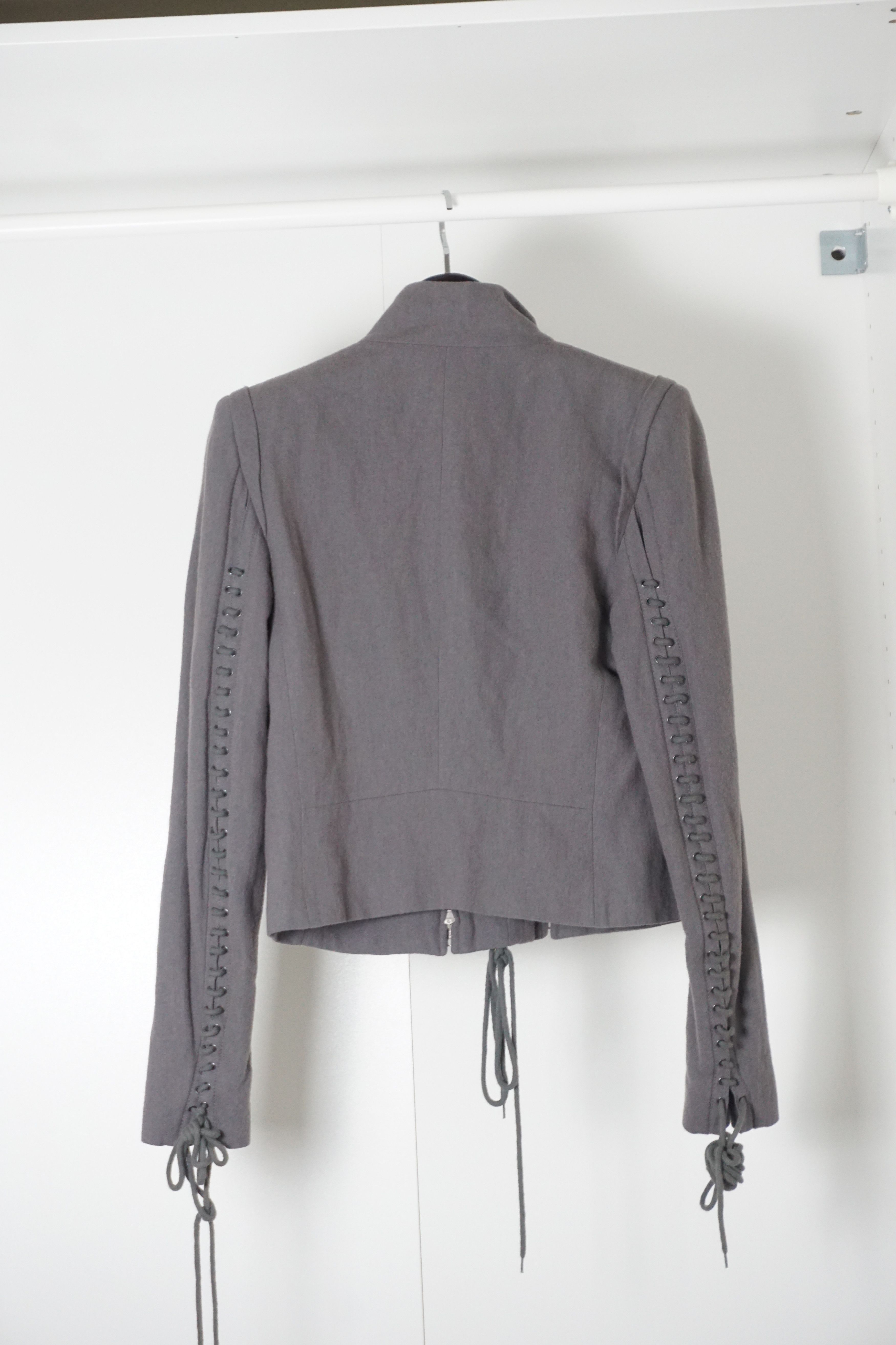 Ann Demeulemeester FW11 Wool Corset Lace Up Jacket Size XS / US 0-2 / IT 36-38 - 6 Thumbnail