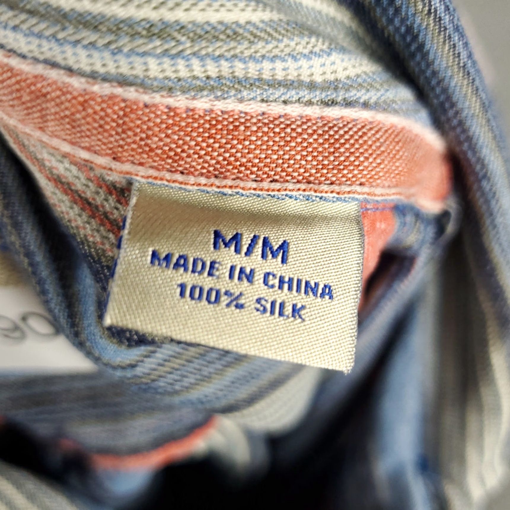 Tommy Bahama Tommy Bahama Shirt Mens Medium Blue Striped Silk Hawaiian Button Up Shirt Size US M / EU 48-50 / 2 - 7 Thumbnail