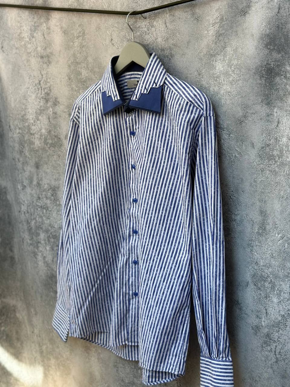 Other Claudio Lugli Italy Striped Floral Art Shirt Button Up Size US XL / EU 56 / 4 - 1 Thumbnail