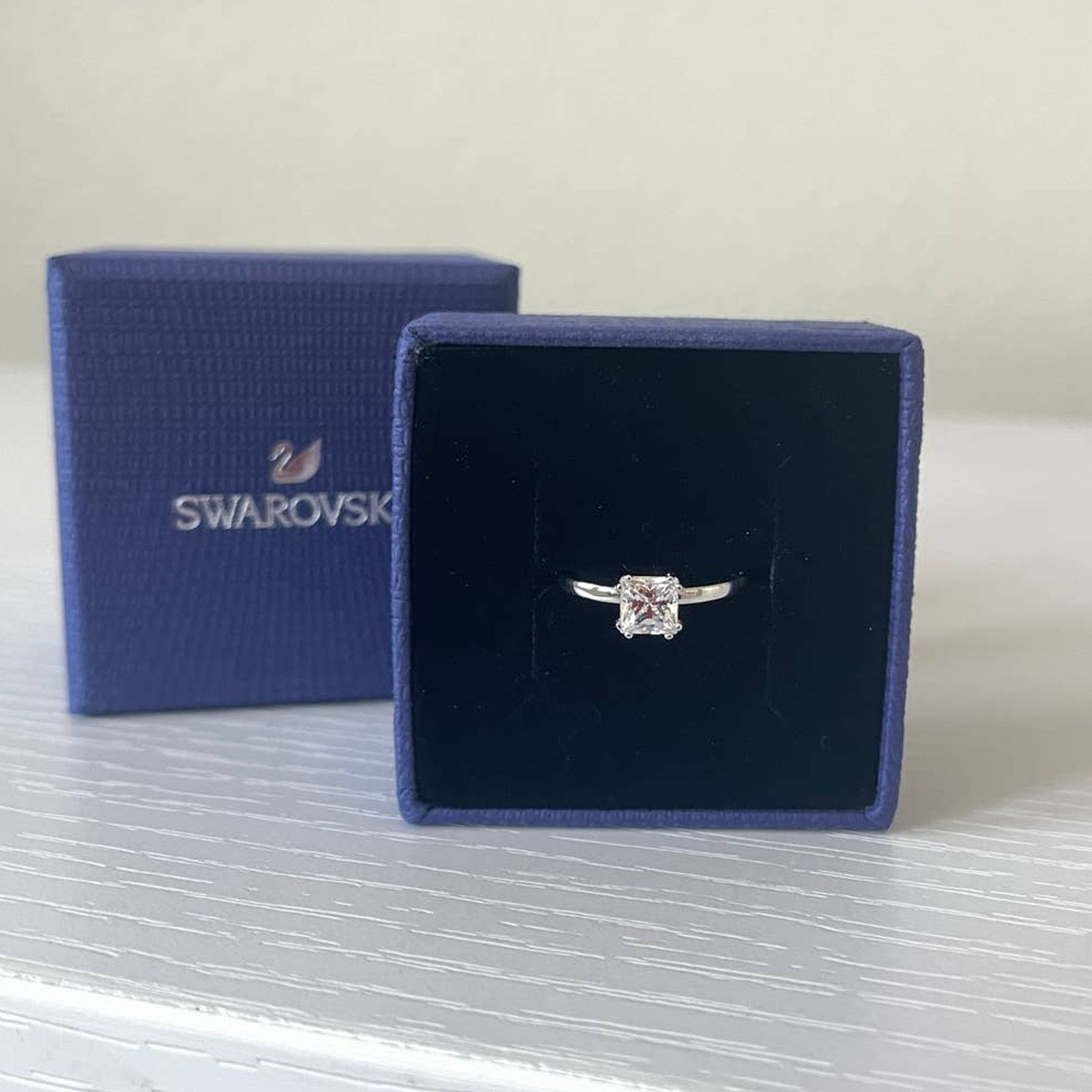 Swarovski Swarovski Attract ring Square Rhodium plated size 9 / EUR 60 Size ONE SIZE - 11 Thumbnail
