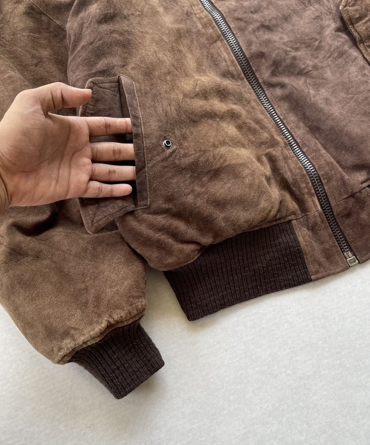 Japanese Brand 🔥 Milano Connection by Taka Q Goatskin Leather Bomber Jacket Size US L / EU 52-54 / 3 - 6 Thumbnail