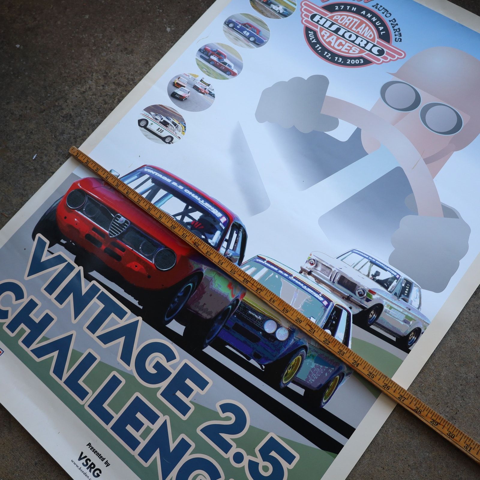 Vintage 2003 Portland Historic Races Vintage 2.5 Challenge Poster Size ONE SIZE - 12 Thumbnail