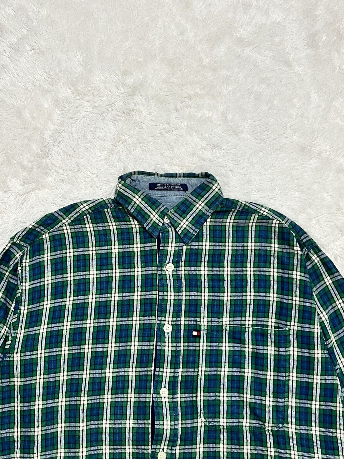 Other Tommy Hilfiger Plaid Button Up Shirt Green XL Size US XL / EU 56 / 4 - 2 Thumbnail