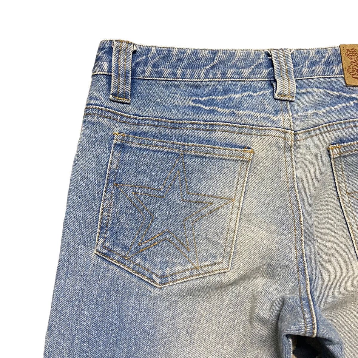 If Six Was Nine LOVE GIRL MARKET Hippie Denim Super Flare Jeans Size 27" / US 4 / IT 40 - 12 Thumbnail