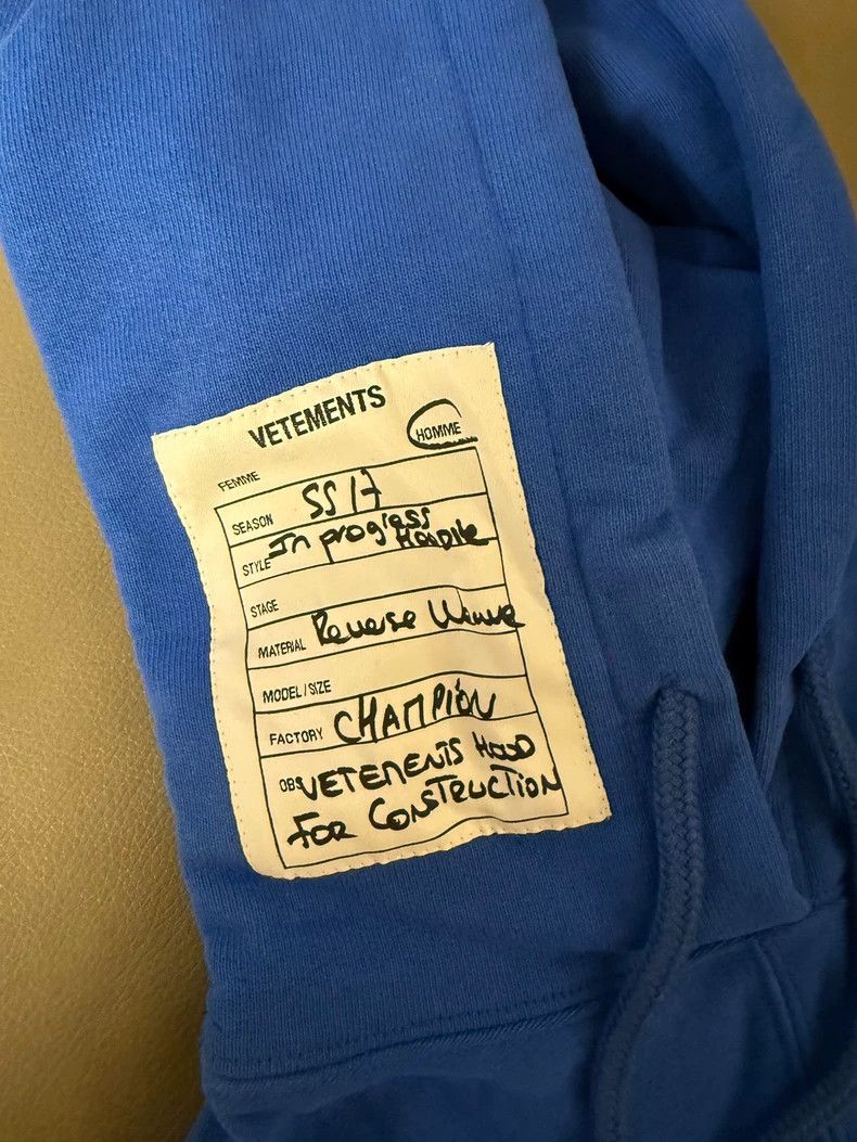 Vetements Vetements Champion Collaborative Hooded Sweater. Size US S / EU 44-46 / 1 - 2 Thumbnail