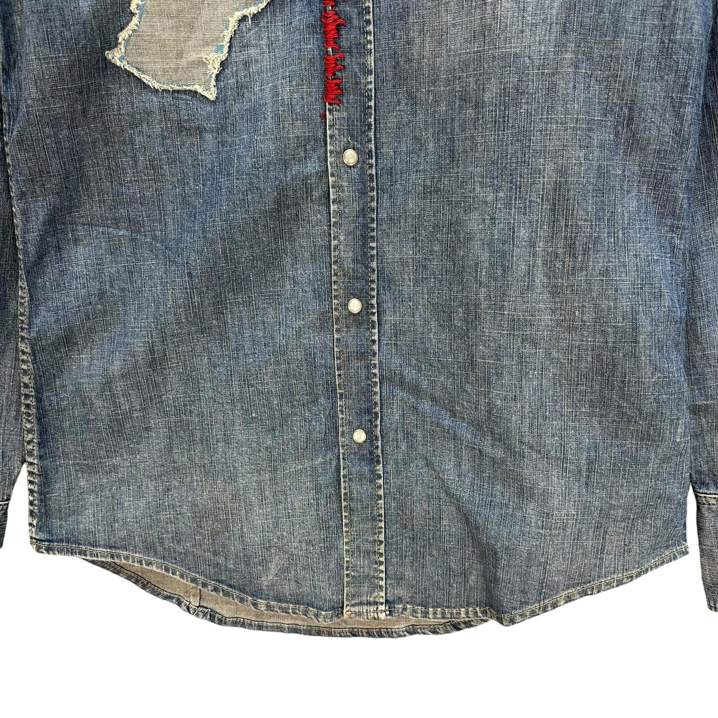 Dsquared2 DSQUARED2 Snap Button Shirt Jean Jacket #A52-1212 Size L / US 10 / IT 46 - 7 Thumbnail